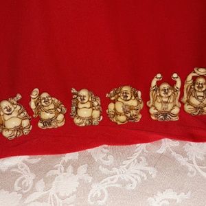 6 Laughing Budda statues 2" high